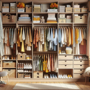 Porządek w szafie: sezonowe rotacje i organizacja ubrań.